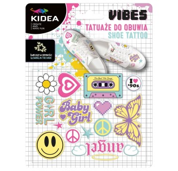 TATUAŻE DO OBUWIA ŚWIECĄCE W CIEMNOŚCI GOOD VIBE