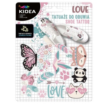 TATUAŻE DO OBUWIA ŚWIECĄCE W CIEMNOŚCI LOVE 5915