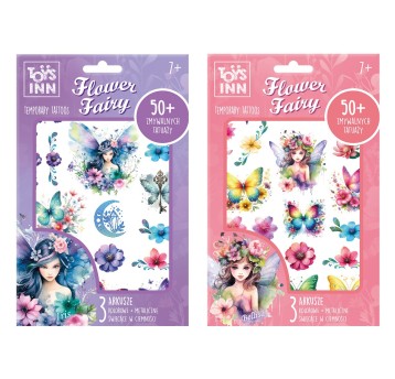 TATUAŻE FLOWER FAIRY MIX 24 SZT -DISPLAY