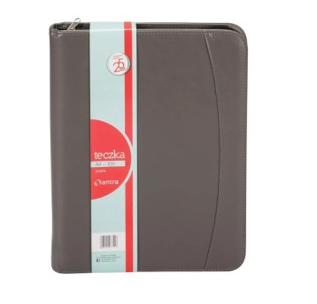 Teczka A4 709 szara na suwak 7557