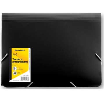 TECZKA A4 PP-104 Z PENMATE 13-MA PRZEGRÓD. CZARNA