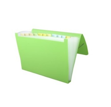 TECZKA A4 Z 13-MA PRZEGRÓDKAMI TT7588 ZIELONA 9679