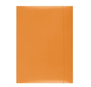 TECZKA A4 Z GUMKĄ LAKIER. 3 SKRZ. POMARAŃCZ 5221