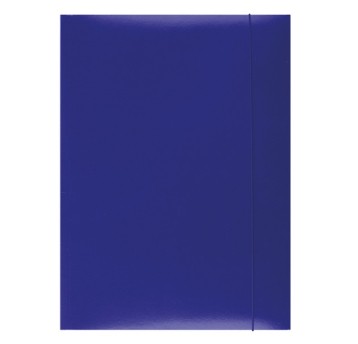 TECZKA A4 Z GUMKĄ LAKIEROWANA 3SKRZ.NIEBIESKA 5160