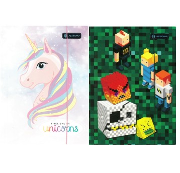 Teczka A4 z gumką "Pixel & Unicorn" 3823 A'10