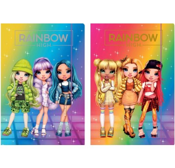 TECZKA A4 Z GUMKĄ RAINBOW HIGH A'10 2963