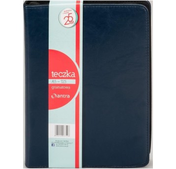 Teczka A5 723 granatowa z kalkulatorem suwak 7526
