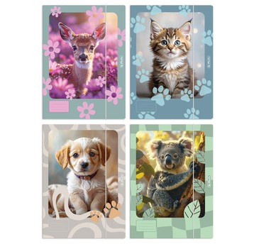 TECZKA HERLITZ A4 Z GUM ANIMALS MIX 400207738