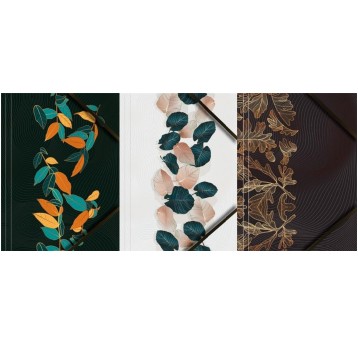 Teczka kart. A4 z grafiką (LIŚCIE) i gum.nar., A`6