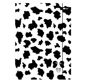 Teczka kartonowa z gumką BlackWhite KROWA A'10