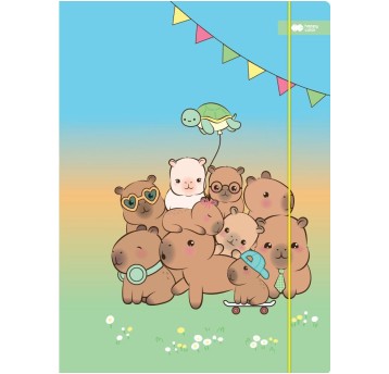 TECZKA KARTONOWA Z GUMKĄ KAPIBARA KAPI 4541 A'10