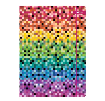 Teczka kartonowa z gumką, PIXI rainbow 9012 A'10