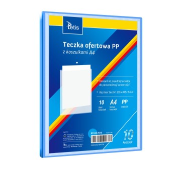 Teczka ofert.PP z 10 koszul. A4 nieb. A`1
