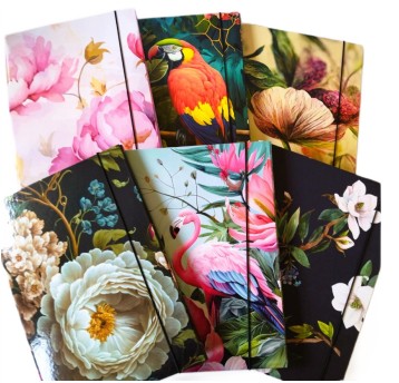 TECZKA SKRZ. 2CM Z GUMKĄ KOLEKCJA KWIATOWA 2990