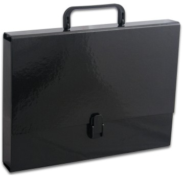 TECZKA SZKOLNA A4 Z RĄCZKĄ NA ZAMEK CZARNA PASTEL