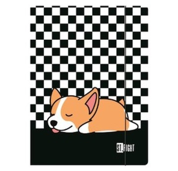 TECZKA Z GUMKĄ A4 300G ST.RIGHT SLEEPY CORGI 9958