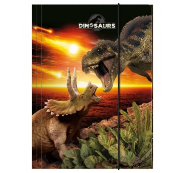 TECZKA Z GUMKĄ A4 DINOZAUR 18