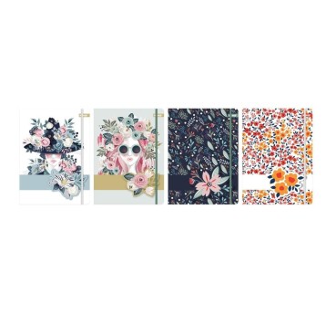 TECZKA Z GUMKA A4 / FLOWER 1569 A'10