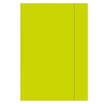 TECZKA Z GUMKĄ A4 FLUO LIMONKOWA A'10 7221