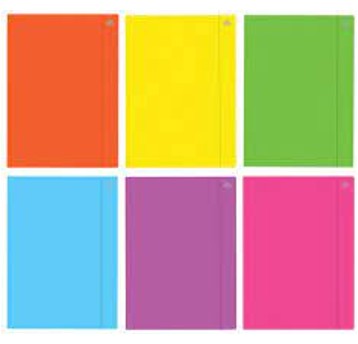 TECZKA Z GUMKĄ A4+ FLUO MIX A'10