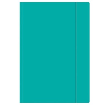 TECZKA Z GUMKĄ A4 FLUO TURKUSOWA A'10 7207