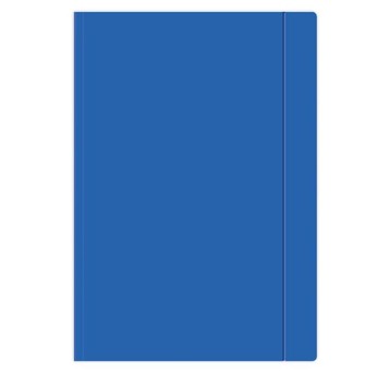 TECZKA Z GUMKĄ A4+ JEDNOKOLOR. NIEBIESKA 3075 A'10
