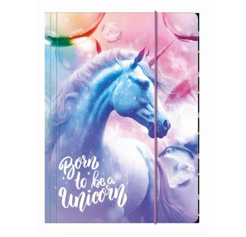 TECZKA Z GUMKĄ A4 JEDNOROŻEC 15 A'10