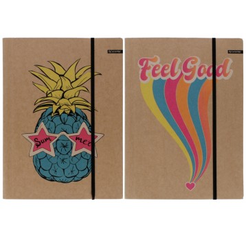 TECZKA Z GUMKĄ A4 / KRAFT LINER FLUO 9276