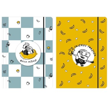 TECZKA Z GUMKA A4 / MINIONKI