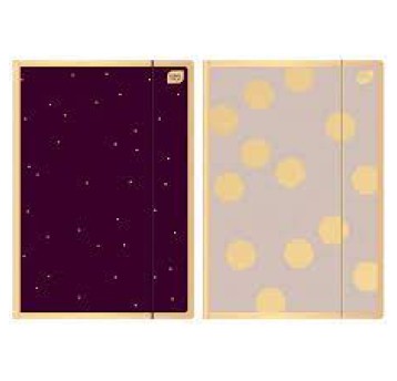 TECZKA Z GUMKĄ A4+ SATIN GOLD 3 2933 A'10