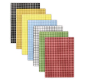 TECZKA Z GUMKĄ KRATKA MIX 1264