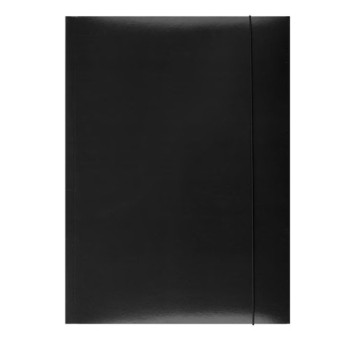 TECZKA Z GUMKA LAKIEROWANA A4 CZARNA 3SKRZ. 5047