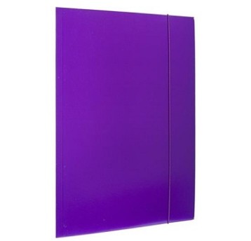 TECZKA Z GUMKĄ LAKIEROWANA A4 FIOLETOWA 1657