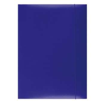 TECZKA Z GUMKĄ LAKIEROWANA A4 NIEBIESKA 5862