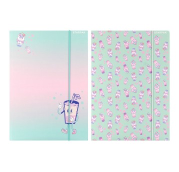 TECZKA Z GUMKA PAP A4 BUBBLE TEA STK FOL 9273