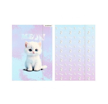 TECZKA Z GUMKA PAP A4 CUTE KITTY MIX2 STK A'10