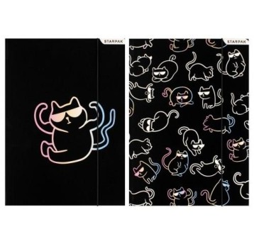 TECZKA Z GUMKĄ PAP A4 KITTY HOLO STK A'10 2804