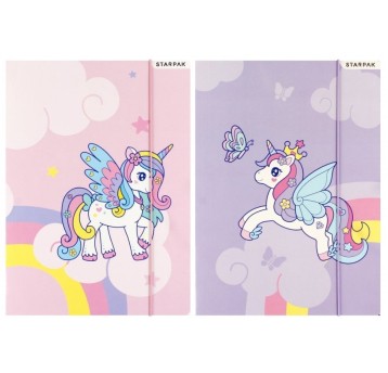 TECZKA Z GUMKĄ PAP A4 UNICORN STK A'10