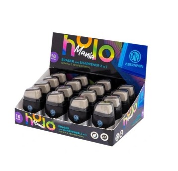 Temperówka z gumką 2w1 ASTRAPEN HOLOmania A'16