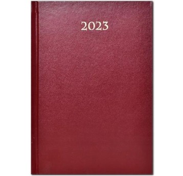 TERMINARZ A5 DZIENNY TWARDY BORDO 2025 6904