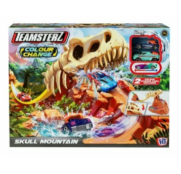 TOR SAMOCHODOWY SZKIELET DINOZAURA+2 AUTKA 3111