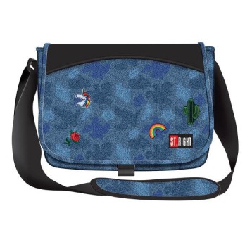 TORBA NA RAMIĘ STRIGHT JEANS & BADGIES 8758