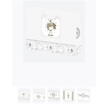 TORBA OZDOBNA BROKAT KOMUNIA A3 38X29X10 CM A'10