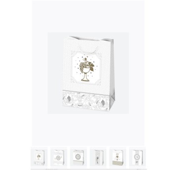 TORBA OZDOBNA BROKAT KOMUNIA A4 23X32X11 CM A'10