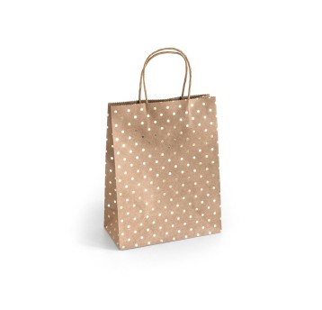 TOREBKI PAPIEROWE KRAFT ZŁOTE KROPKI 25X10X20 A'5