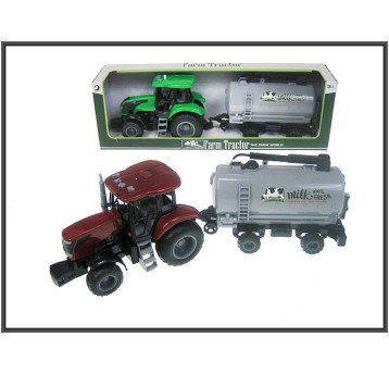 TRAKTOR PRZYCZEPA MLEKO 48CM Z DŹWIĘKIEM