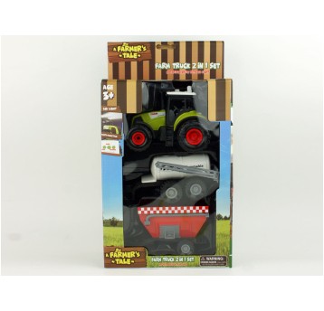 Traktor z przyczepą 29x20x10cm 1601