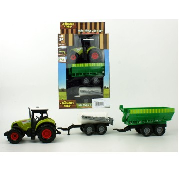 Traktor z przyczepą 29x20x10cm 1618