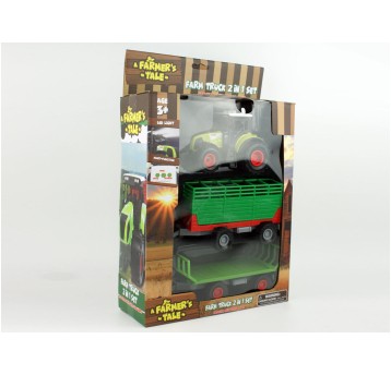 TRAKTOR Z PRZYCZEPĄ 29X20X10CM 1625