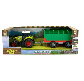 Traktor z przyczepą 39x13x13cm 9321